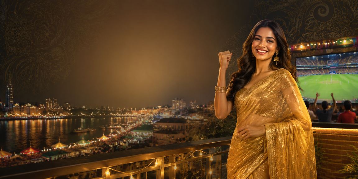 বরিশালে শাড়ি পরিহিতা ব্যবহারকারী 909 - এ ক্রিকেট বেটিং উপভোগ করছেন