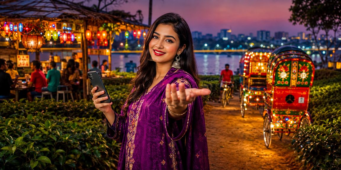 ঢাকার চা বাগানে 909 স্পোর্টস বেটিং উপভোগ করছেন একজন বাংলাদেশি ব্যবহারকারী